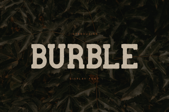 Burble Font: A Vintage-Inspired Slab Display Type for Modern Design Needs