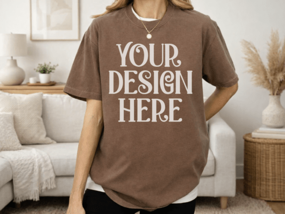 Comfort Colors C1717 Espresso Mockup