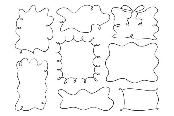 Doodle Frame Border Set Line Art Pack: A Versatile Tool for Creative Designers