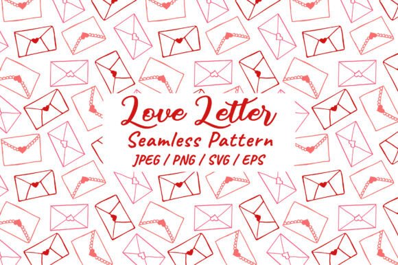 Enhance Your Projects with the Romantic Love Letter Seamless Pattern