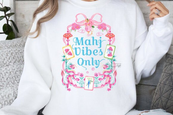Mahj Vibes Only PNG Mahjong Clipart