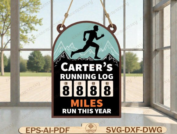 Miles Run This Year Tracker Sign SVG: A Motivational Tool for Runners and Fitness Enthusiasts