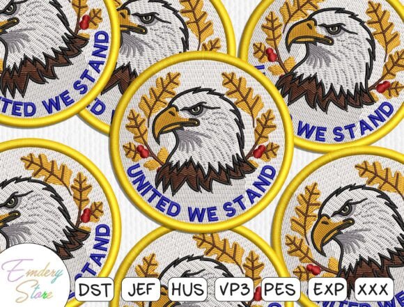 Patriotic Badge Patch Embroidery Design: A Symbol of Unity and Strength
