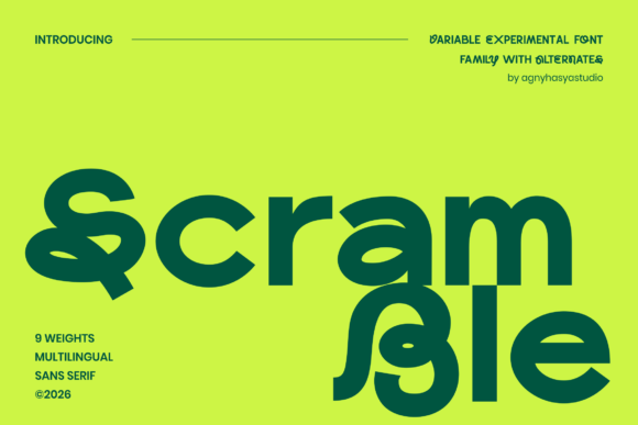 Scramble: A Dynamic Sans-Serif Font for Creative Expression