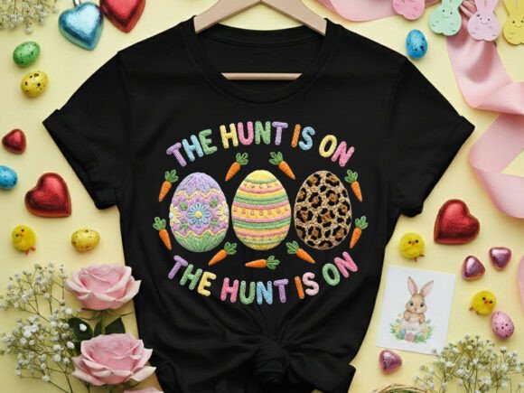 The Hunt Is On Easter Eggs Tshirt PNG: A Versatile Design for Creative Projects